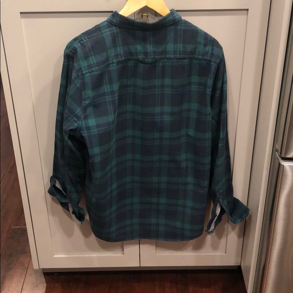 1901 large blue and green plaid flannel shirt. - Picture 3 of 3